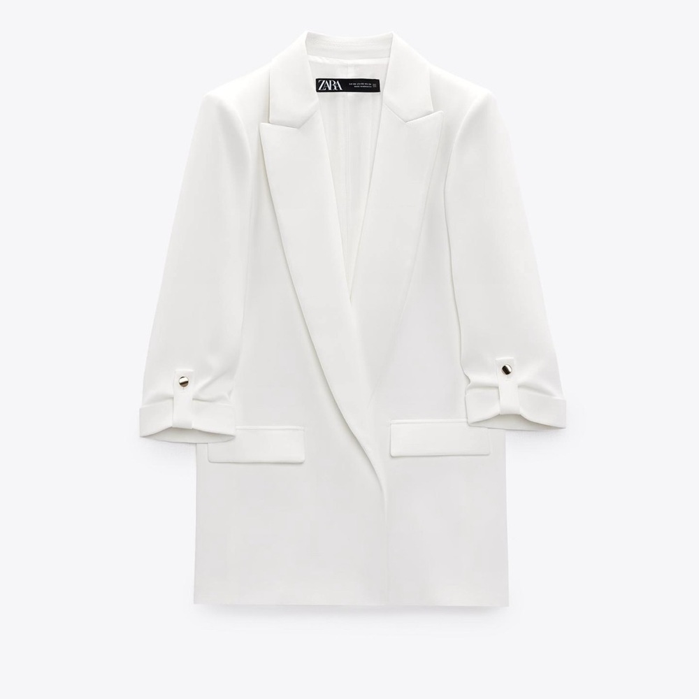ZARA BLAZER WITH ROLLED UP SLEEVES